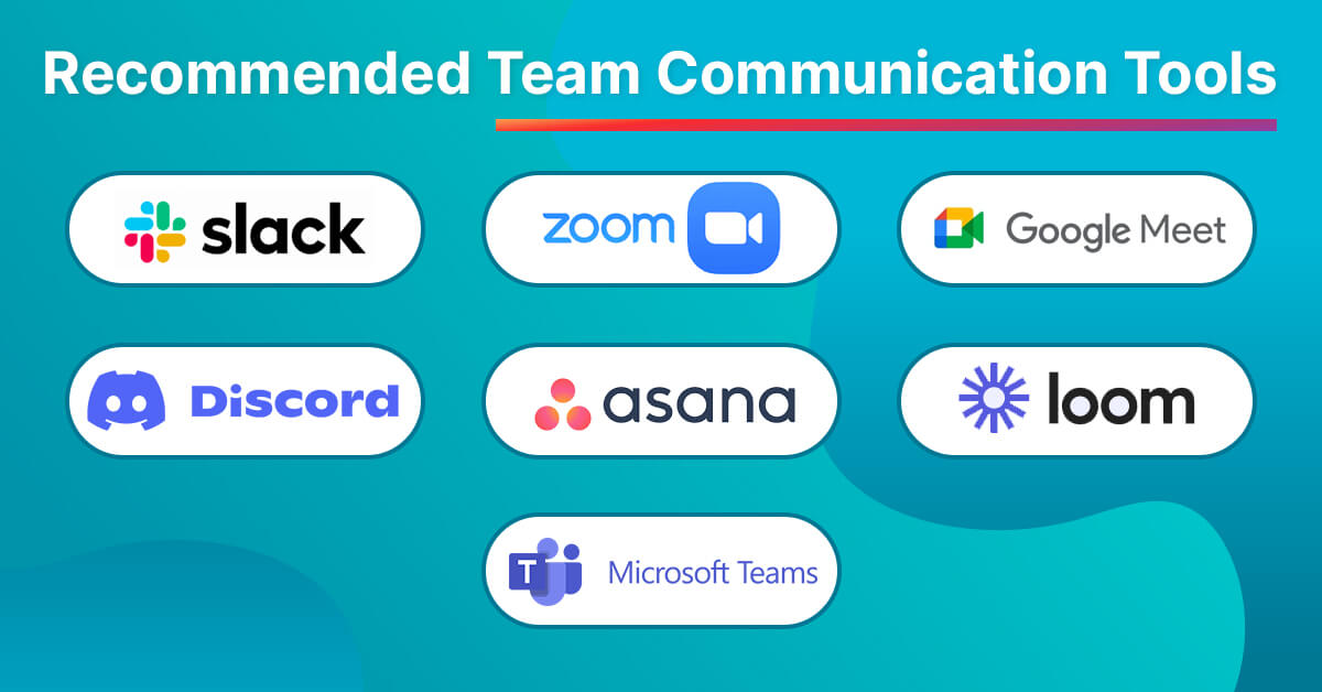 Recommended team communication tools