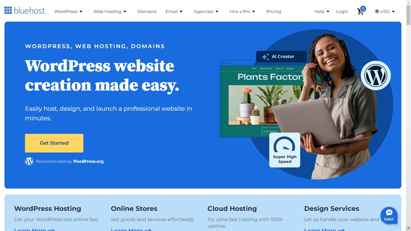 Bluehost the most affordable WordPress host