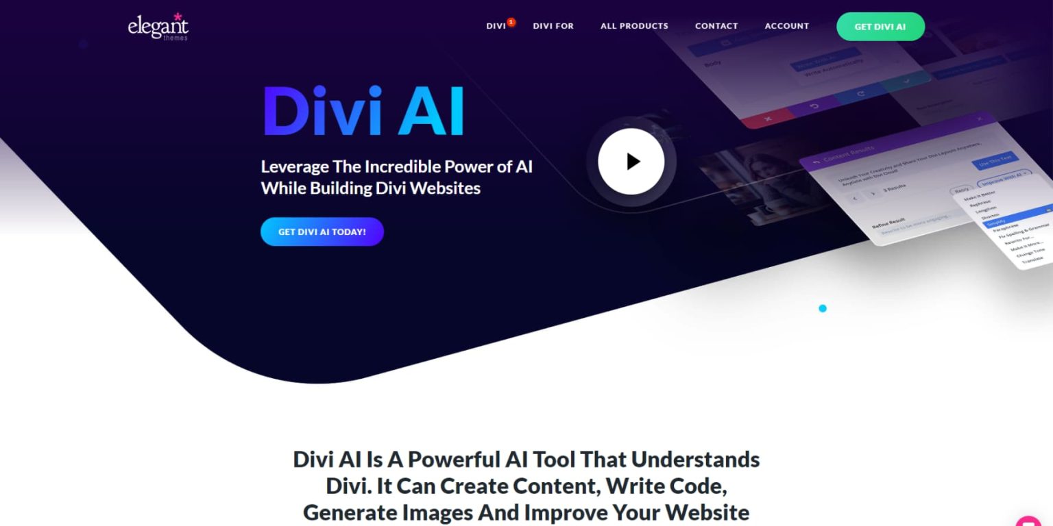 DIVI AI - best website builder