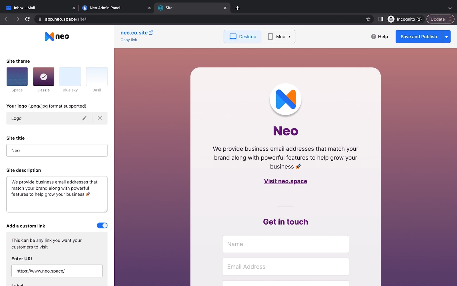 Neo - top website builder