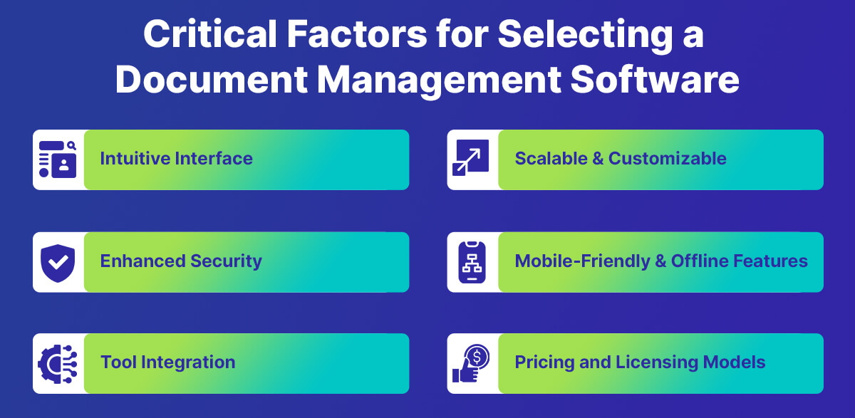 Critical Factors for Selecting a Document Management Software